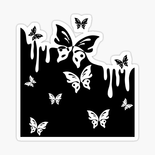Animals Nature - Splashes Tattoos with Butterflies 1 Sticker