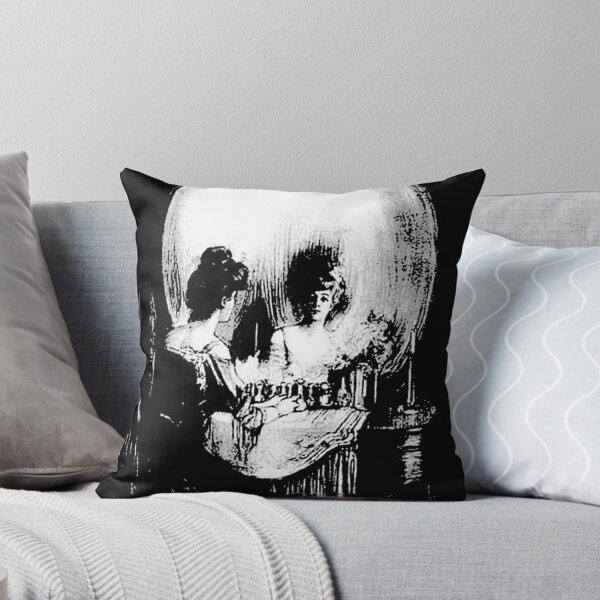 Item preview, Woman with Halloween Skull Reflection In Mirror designed and sold by taiche.