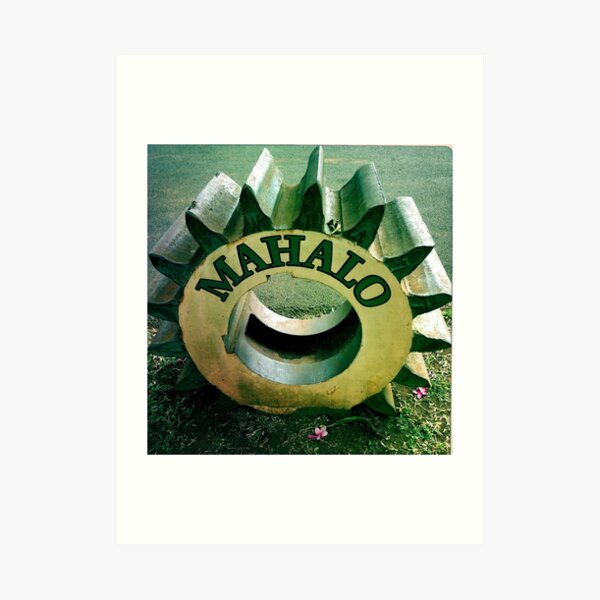 Mahalo Hawaiian Tire Art Print