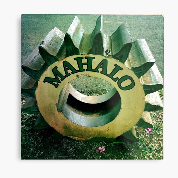 Mahalo Hawaiian Tire Metal Print