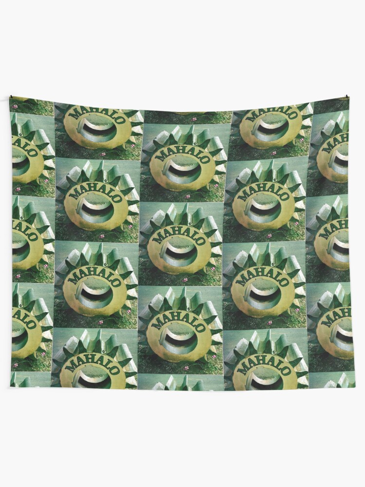 Alternate view of Mahalo Hawaiian Tire Tapestry