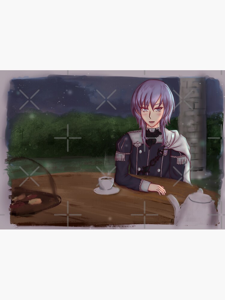 "Tea time with Yuri" Sticker by venomicink Redbubble