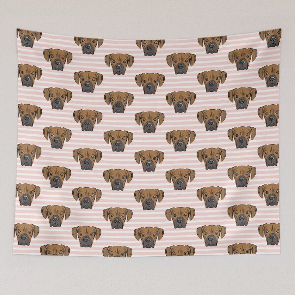 Item preview, Boxer - boxer dog breed - fawn (pink stripes) designed and sold by littlearrow.