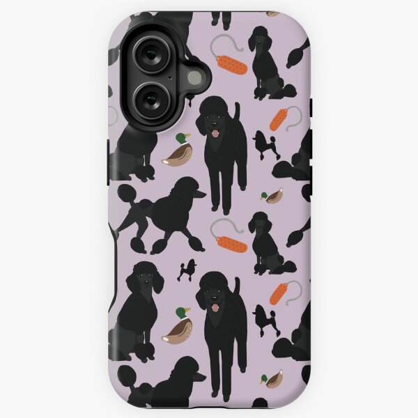 Aperçu de l'œuvre Motif de race de caniche (noir) créée et vendue par Tenacitydog.