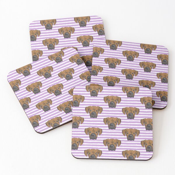 Item preview, Boxer - boxer dog breed - fawn (purple stripes) designed and sold by littlearrow.