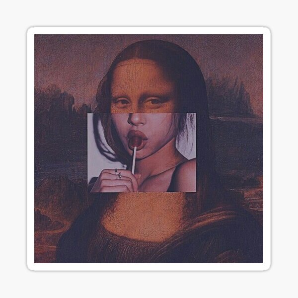 Mona Lisa Lollipop Design Sticker By Fhendriks Redbubble