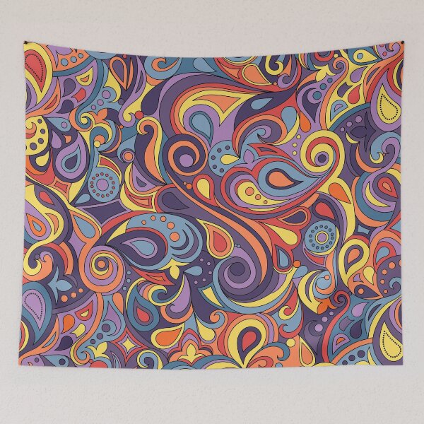 Item preview, Colorful Retro Doodle Abstract Pattern designed and sold by ArtformDesigns.