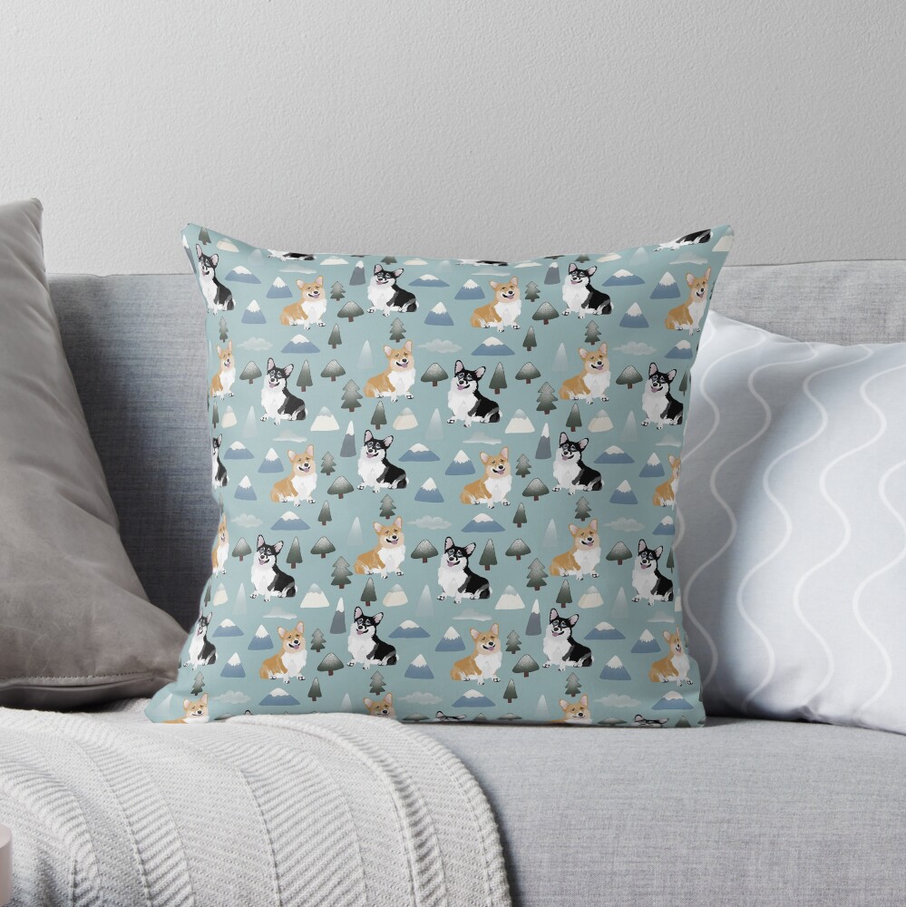 My Corgi World - Majesty Pembroke - Cute welsh cardigan big adventure Throw Pillow