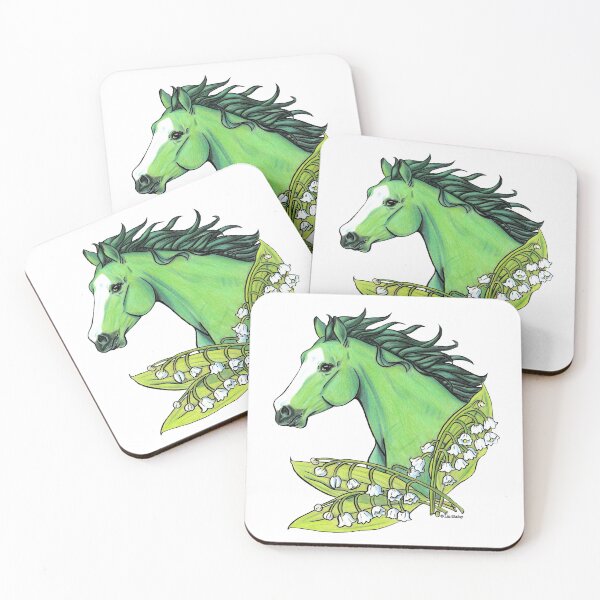 Item preview, Emerald Horse with Lily of the Valley designed and sold by Elizabeth Staley.