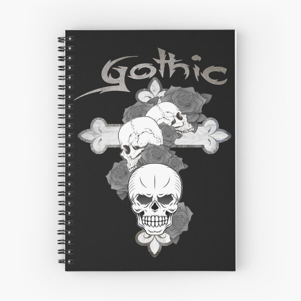Item preview, Gothic cross with skulls and flowers designed and sold by Tokxin.