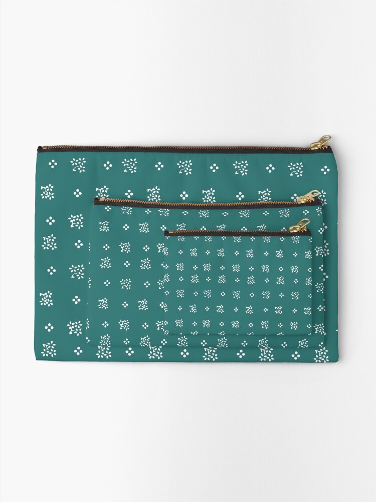 Alternate view of Nostalgic scatter flowers in modern colors Zipper Pouch