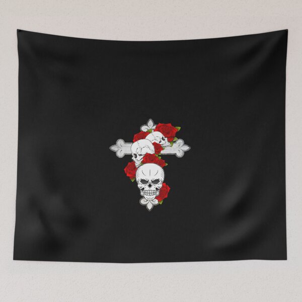 Item preview, Skull flowers cross Gothic designed and sold by Tokxin.
