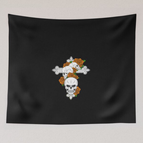 Item preview, Skull flowers cross Gothic designed and sold by Tokxin.