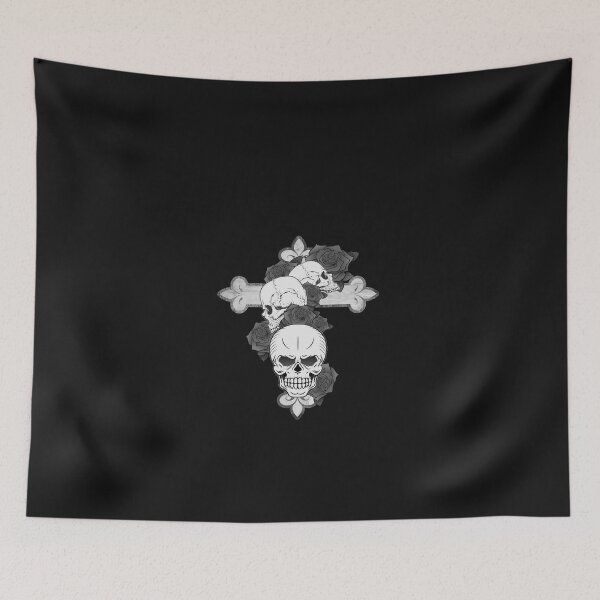Item preview, Skull flowers cross Gothic designed and sold by Tokxin.