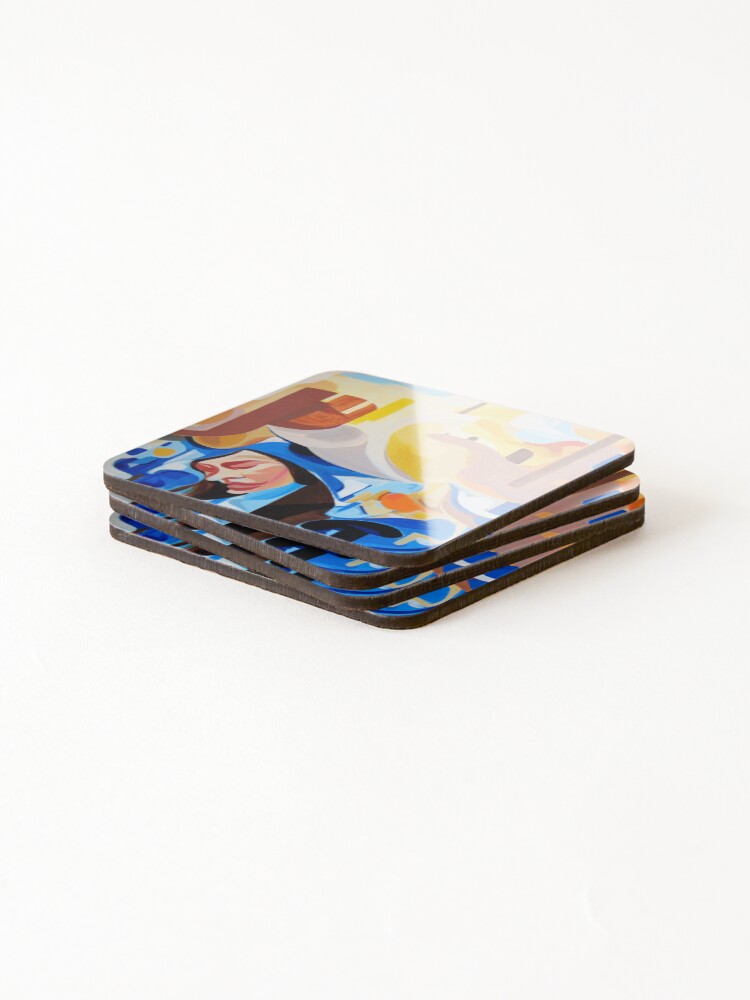Alternate view of Composition Painting Castle Introspection Coasters (Set of 4)