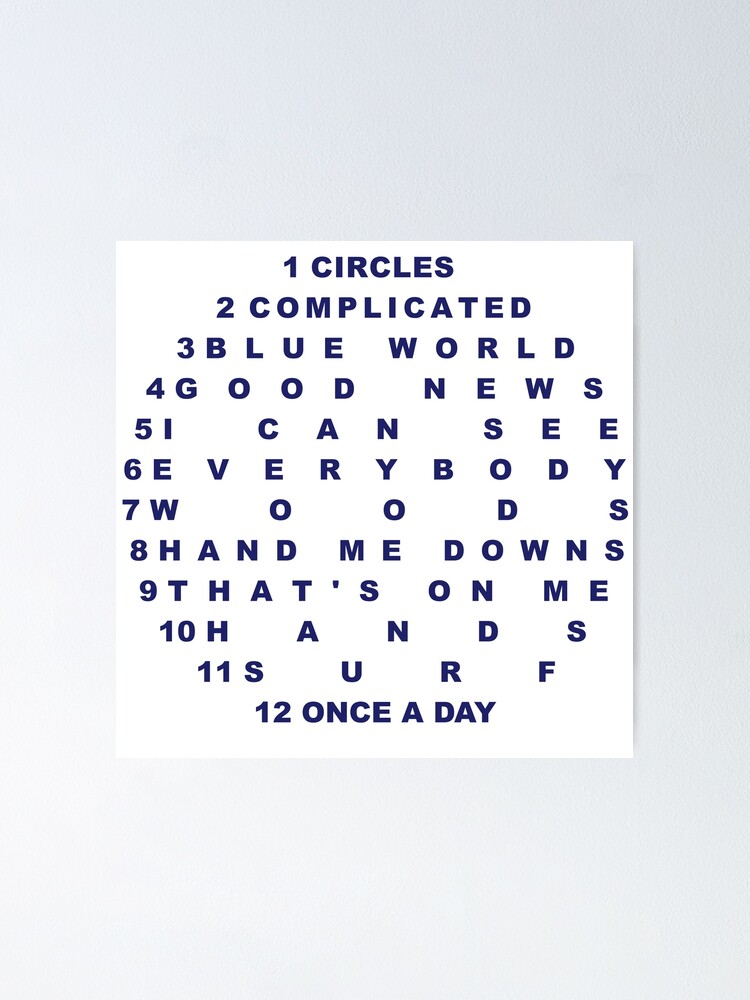Mac Miller Circles Album Blue Poster By Casmvn Redbubble