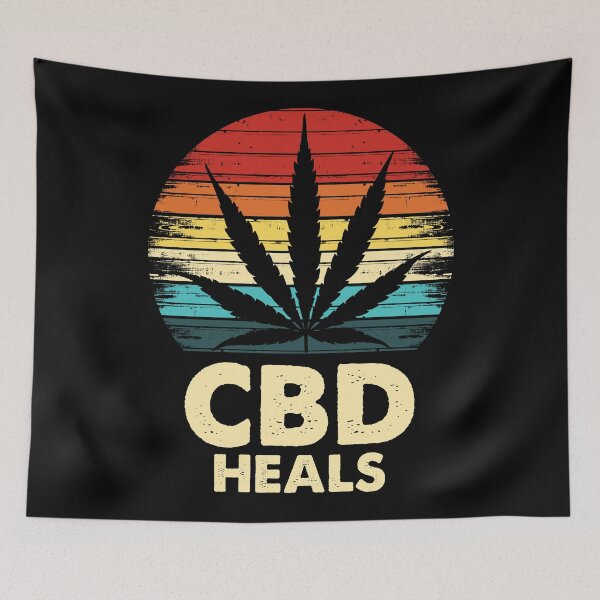 Item preview, Retro Vintage CBD Heals Hemp designed and sold by ReignGFX.