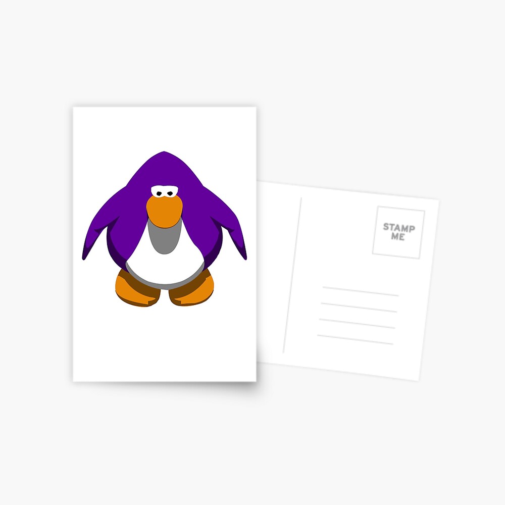 purple dancing club penguin meme sticker Sticker for Sale by misssallyb