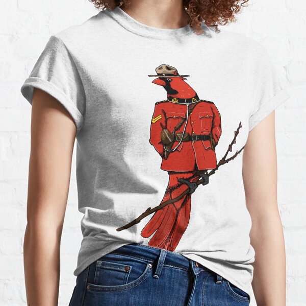 Cardinal Mountie - Canadian Birds Classic T-Shirt