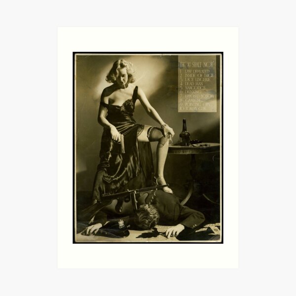 Vintage Hollywood Movie Poster Censorship Hays Code A.L. Whitey Schafer (1934) Art Print