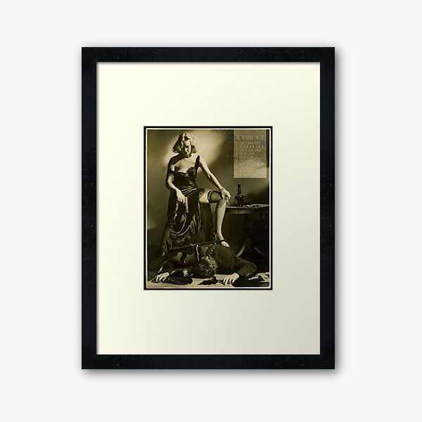 Vintage Hollywood Movie Poster Censorship Hays Code A.L. Whitey Schafer (1934) Framed Art Print