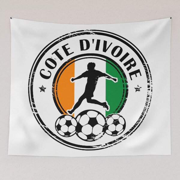 Item preview, Design with football, name and flag of Cote D'ivoire designed and sold by studio838.
