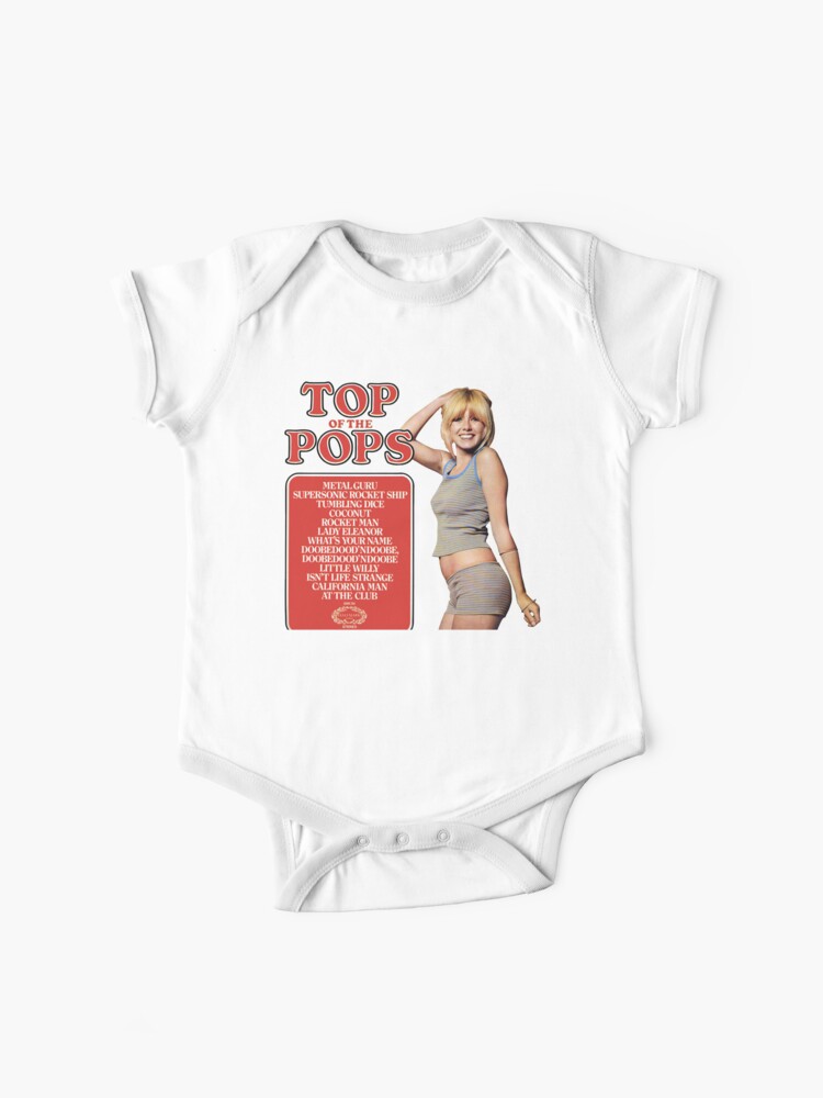 Top Of The Pops Retro Compilation Lp Baby One Piece By Throwbackm2 Redbubble