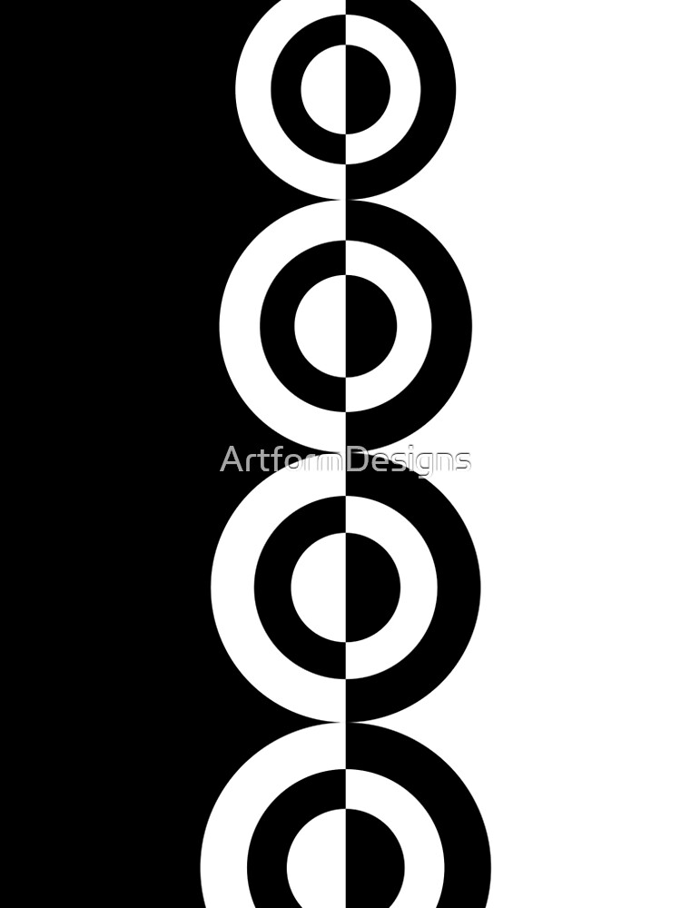 Retro Sixties Mod Contrast Circles by ArtformDesigns