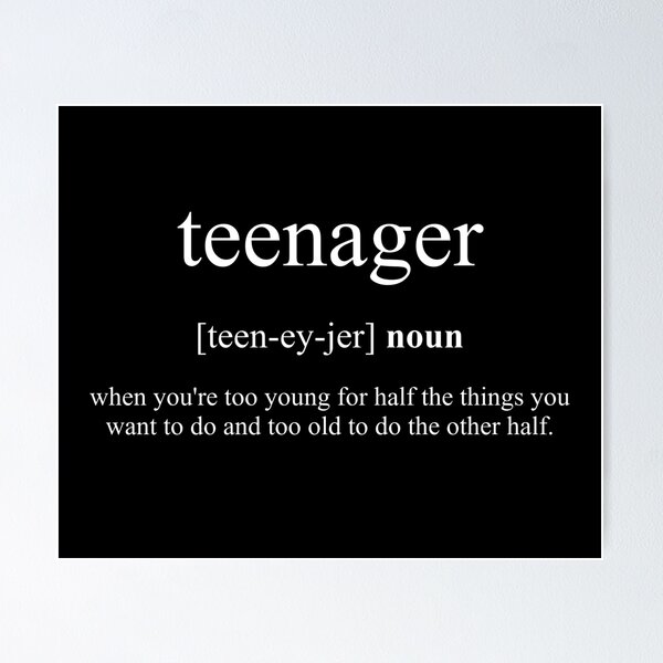 Artikel-Vorschau von Teenager (Jugendlicher) Definition Dictionary Black Edition, designt und verkauft von Designschmiede.