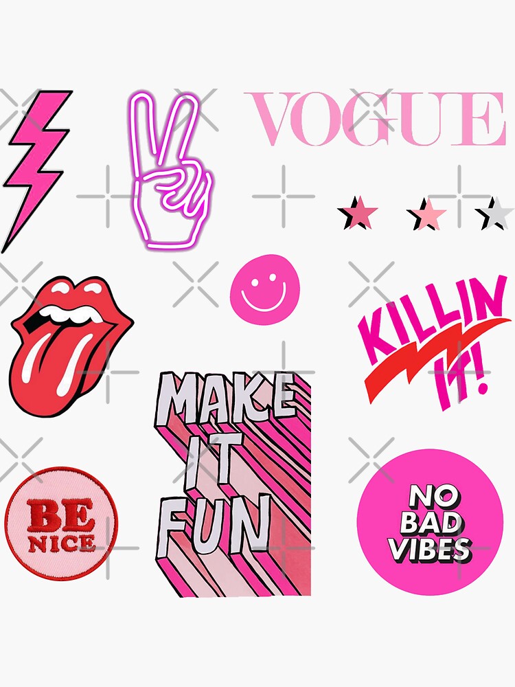 pink and red sticker pack by ansley-c