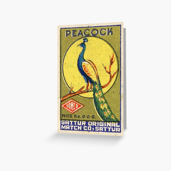 Artikel-Vorschau von Pfau. Vintage Streichholzschachtel Design, designt und verkauft von Salocin.
