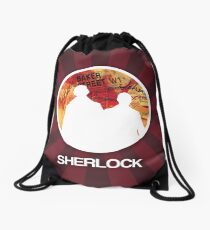 Sherlock Round Modern Poster Drawstring Bag