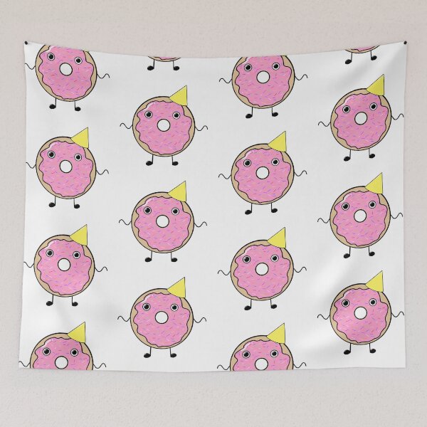 Item preview, Strawberry Donut with Rainbow Sprinkles and a Yellow Party Hat designed and sold by PaulinaS.