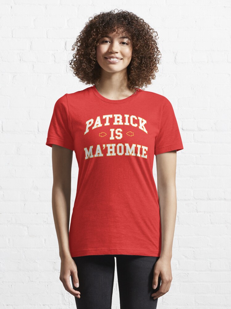 Patrick is Mahomie Kansas City Womens Performance Polyester Soft Funny Tee  Designed Locally in KC Chiefs Fan Ladies Mahomes Shirt