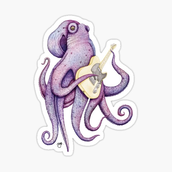 POLAH - the axe wielding Octopus Sticker