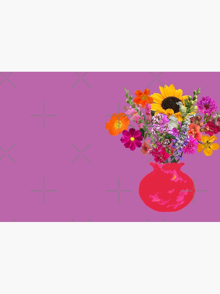 Bright pink vase still life on mauve by Tea with Xanthe by Teawithxanthe