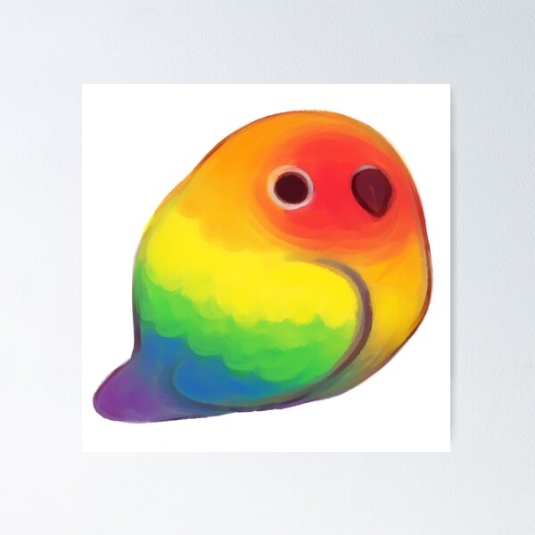 Item preview, small rainbow bird designed and sold by snowysaur.
