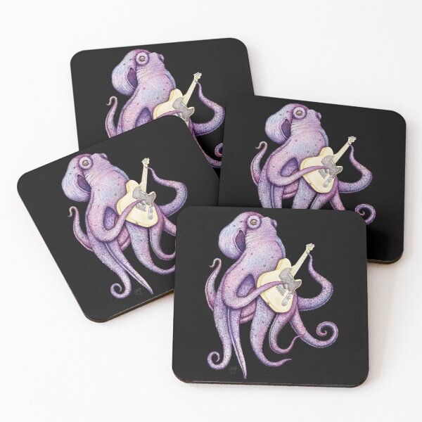 Item preview, POLAH - the axe wielding Octopus (on black) designed and sold by ShorelineSally.