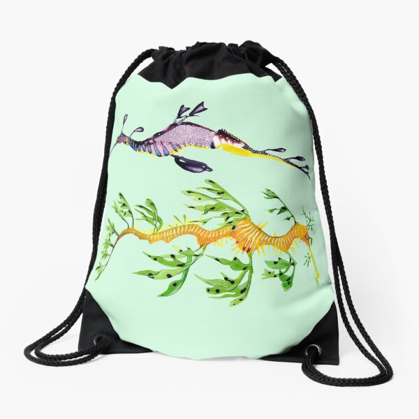 LEAFY SEADRAGON & COMMON SEADRAGON Drawstring Bag