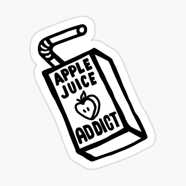 Vista previa del artículo con la obra «Adicto al jugo de manzana», diseñado y vendido por HalpinDesign.