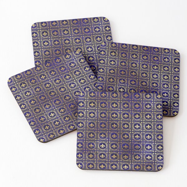 Item preview, Gold Fleur-de-lis on royal blue designed and sold by Kari Nichols.