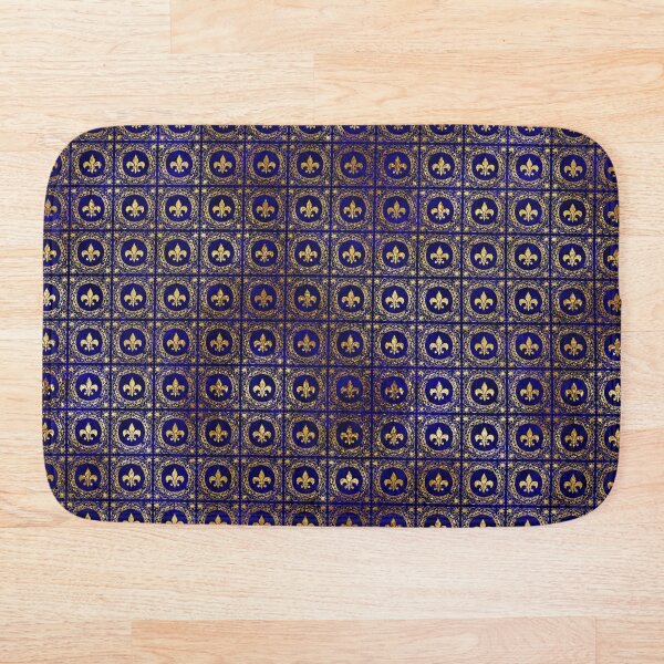 Item preview, Gold Fleur-de-lis on royal blue designed and sold by Kari Nichols.
