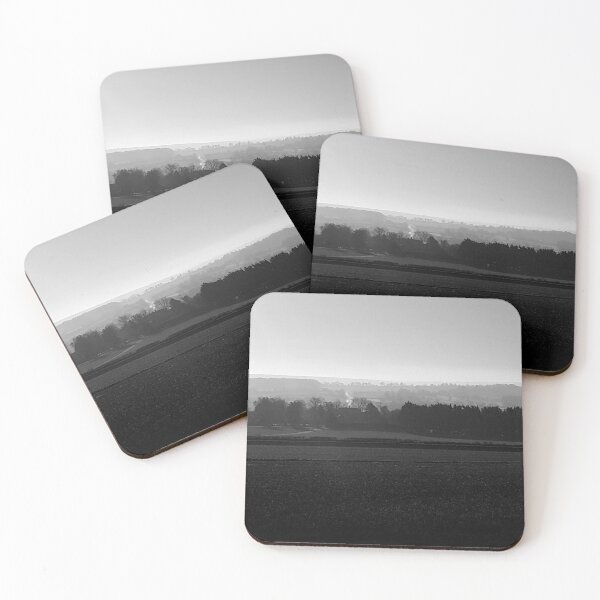 Item preview, Black & White Monochrome Landscape Panorama with Birds designed and sold by KALEIDOSCOPE UK.
