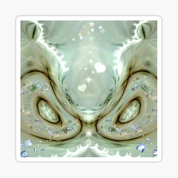 Jade crystal being Sticker
