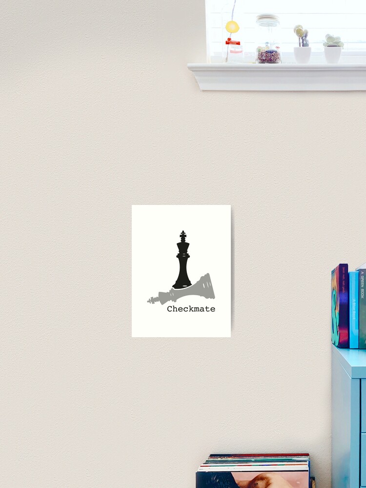 Classic Chess (King, Queen, Checkmate). Art Print by Happy go ella