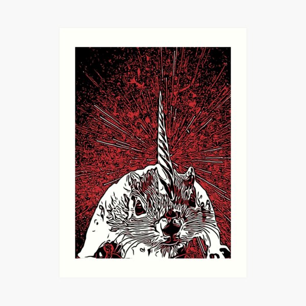 The Overlord Unicorned Squirrels From Mars Art Print
