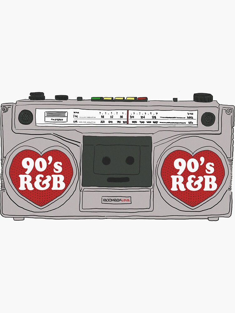 "90s R&B Music Boombox" Sticker For Sale By SoulVisible | Redbubble