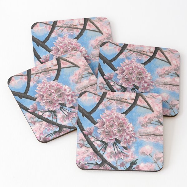 Item preview, Cherry Blossom  Polymer Clay painting designed and sold by Pansymade.