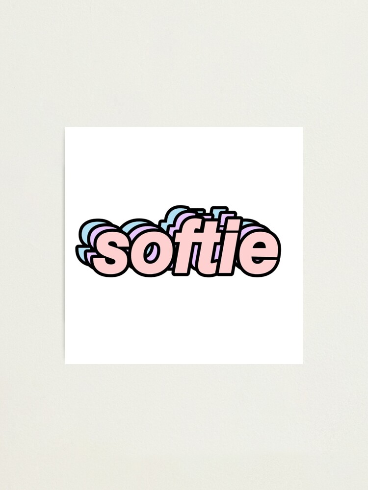 Softie Aesthetic Sticker Photographic Print By Strxwberrii