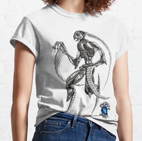 Humanoider Insekten Krieger mit Klingen - Cooles Monster Design Classic T-Shirt